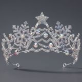 Diamond birthday crown headpiece, princess style wedding dress, hair accessories, bridal accessories, pearl crown headpiece