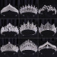 Bridal Wedding Dress White Wedding Dress Crown Baroque Hair Accessories Women Adult Crown Headwear Silver White