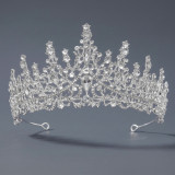 Diamond birthday crown headpiece, princess style wedding dress, hair accessories, bridal accessories, pearl crown headpiece