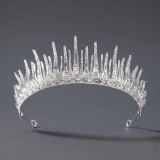 Diamond birthday crown headpiece, princess style wedding dress, hair accessories, bridal accessories, pearl crown headpiece