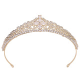 Clover Bride's Small Crown 3A Zircon Grand Palace Crown Wedding Party Full Diamond Headwear Accessories
