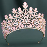 Forest style Crystal Crown Bridal Headpiece Retro Baroque Dress Crown