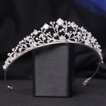 Wedding zircon inlaid small crown hollow small flower wedding headdress wedding dress