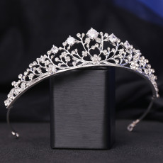 Wedding zircon inlaid small crown hollow small flower wedding headdress wedding dress