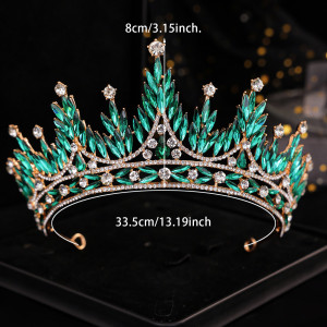 Bridal Crown Hair Accessories Full Diamond Horse Eye Princess Crown Headwear Queen Fashion Headband Accessories