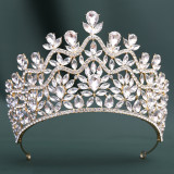 Forest style Crystal Crown Bridal Headpiece Retro Baroque Dress Crown