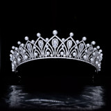 Princess Crown Photo Headwear Bridal Wedding Luxury Wedding Zircon Crown Wedding Accessories Pearl Hair Accessories