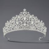 Diamond birthday crown headpiece, princess style wedding dress, hair accessories, bridal accessories, pearl crown headpiece