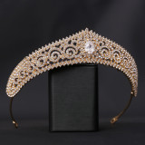 Wedding headpiece alloy rhinestone set with zircon, bridal crown headband