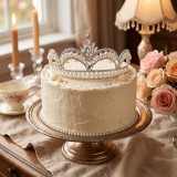 Diamond birthday crown headpiece, princess style wedding dress, hair accessories, bridal accessories, pearl crown headpiece