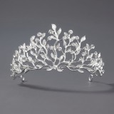 Diamond birthday crown headpiece, princess style wedding dress, hair accessories, bridal accessories, pearl crown headpiece