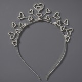 Diamond birthday crown headpiece, princess style wedding dress, hair accessories, bridal accessories, pearl crown headpiece