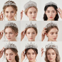 Diamond birthday crown headpiece, princess style wedding dress, hair accessories, bridal accessories, pearl crown headpiece