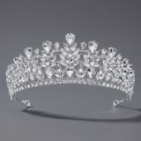Diamond birthday crown headpiece, princess style wedding dress, hair accessories, bridal accessories, pearl crown headpiece