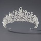 Diamond birthday crown headpiece, princess style wedding dress, hair accessories, bridal accessories, pearl crown headpiece