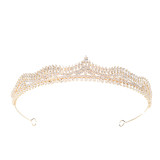 Diamond studded crown headband elegant rhinestone bridal dress hair accessories birthday banquet temperament headband