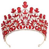 Forest style Crystal Crown Bridal Headpiece Retro Baroque Dress Crown