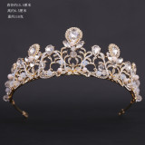 New Bridal Headpiece White Crystal Handmade Beaded Bridal Princess Crown Wedding Dress Accessories Wedding Accessories