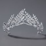 Diamond birthday crown headpiece, princess style wedding dress, hair accessories, bridal accessories, pearl crown headpiece