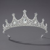 Diamond birthday crown headpiece, princess style wedding dress, hair accessories, bridal accessories, pearl crown headpiece