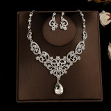 Bridal Headpiece Set Hair Accessories Crown Headband Earrings Wedding Jewelry Necklace Accessories Wedding Dress Accessories