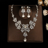 Bridal Headpiece Set Hair Accessories Crown Headband Earrings Wedding Jewelry Necklace Accessories Wedding Dress Accessories