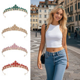 Bridal Crown Hair Accessories Baroque Crown Children's Birthday Crown Crystal Wedding Headwear Hair Hoops