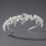 Diamond birthday crown headpiece, princess style wedding dress, hair accessories, bridal accessories, pearl crown headpiece