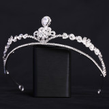 Wedding headpiece alloy rhinestone set with zircon, bridal crown headband