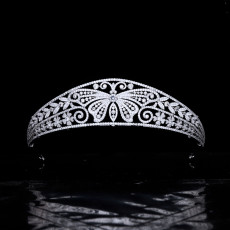 Sweet Butterfly Princess Birthday Crown Zircon Crown Bridal Wedding Headwear High end Hair Accessories
