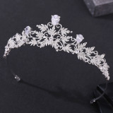 Wedding headpiece alloy rhinestone set with zircon, bridal crown headband
