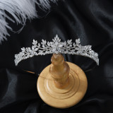 Wedding Hairband - Luxury Zircon and Diamond Hair Accessory with Crown Design for Bridal Gowns