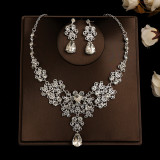 Bridal Headpiece Set Hair Accessories Crown Headband Earrings Wedding Jewelry Necklace Accessories Wedding Dress Accessories