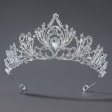 Diamond birthday crown headpiece, princess style wedding dress, hair accessories, bridal accessories, pearl crown headpiece