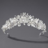 Diamond birthday crown headpiece, princess style wedding dress, hair accessories, bridal accessories, pearl crown headpiece