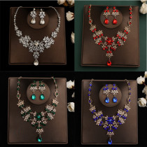 Bridal Headpiece Set Hair Accessories Crown Headband Earrings Wedding Jewelry Necklace Accessories Wedding Dress Accessories