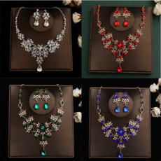 Bridal Headpiece Set Hair Accessories Crown Headband Earrings Wedding Jewelry Necklace Accessories Wedding Dress Accessories