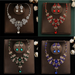 Bridal Headpiece Set Hair Accessories Crown Headband Earrings Wedding Jewelry Necklace Accessories Wedding Dress Accessories