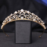 Wedding zircon inlaid small crown hollow small flower wedding headdress wedding dress
