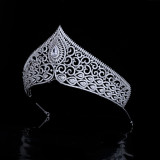 Beauty pageant model crown bride wedding grand zircon crown wedding headdress luxurious wedding hair accessories