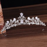 Wedding headpiece alloy rhinestone set with zircon, bridal crown headband