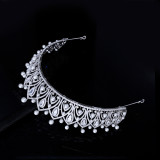 Princess Crown Photo Headwear Bridal Wedding Luxury Wedding Zircon Crown Wedding Accessories Pearl Hair Accessories