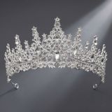 Diamond birthday crown headpiece, princess style wedding dress, hair accessories, bridal accessories, pearl crown headpiece