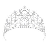 Large bride's crown alloy high-end queen's crown dazzling coronation wedding headpiece