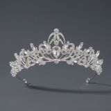 Diamond birthday crown headpiece, princess style wedding dress, hair accessories, bridal accessories, pearl crown headpiece