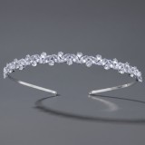 Diamond birthday crown headpiece, princess style wedding dress, hair accessories, bridal accessories, pearl crown headpiece