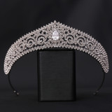 Wedding headpiece alloy rhinestone set with zircon, bridal crown headband