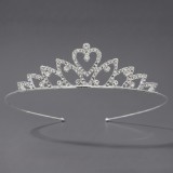 Diamond birthday crown headpiece, princess style wedding dress, hair accessories, bridal accessories, pearl crown headpiece