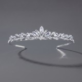 Diamond birthday crown headpiece, princess style wedding dress, hair accessories, bridal accessories, pearl crown headpiece