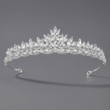 Diamond birthday crown headpiece, princess style wedding dress, hair accessories, bridal accessories, pearl crown headpiece